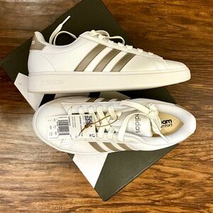 Adidas Grand Court 2.0 Sneaker - White/Platinum - Women's Size 7 - NIB